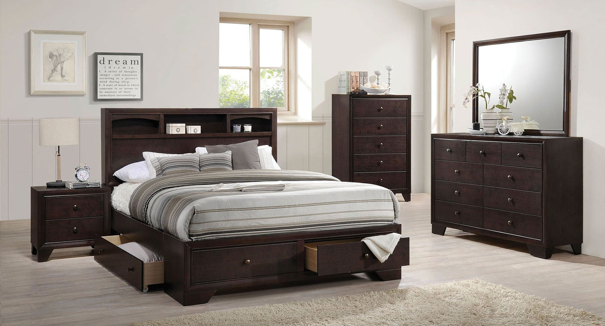 Madison II Bookcase Storage Bedroom Set