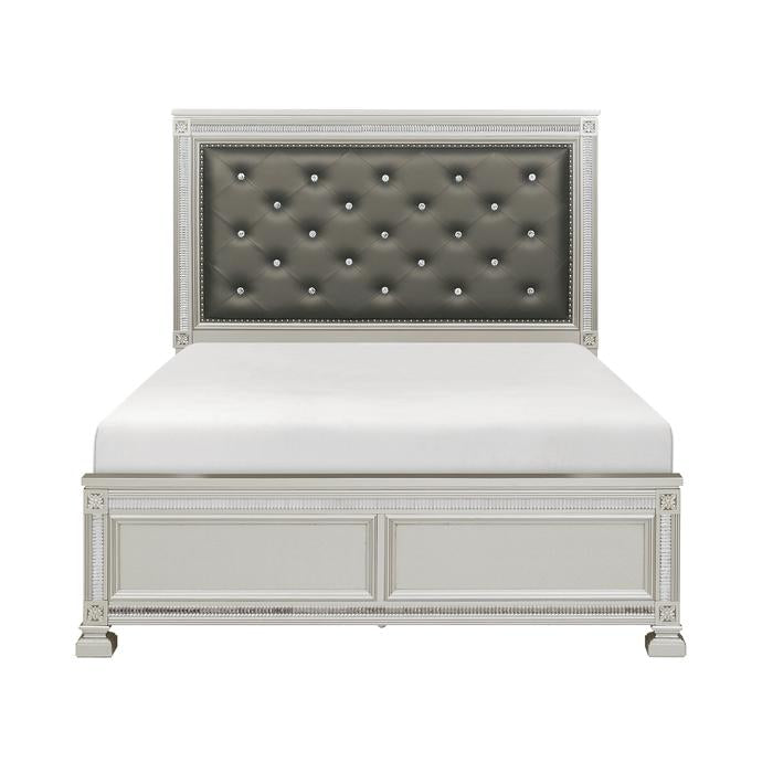 Bevelle Silver Queen Bed