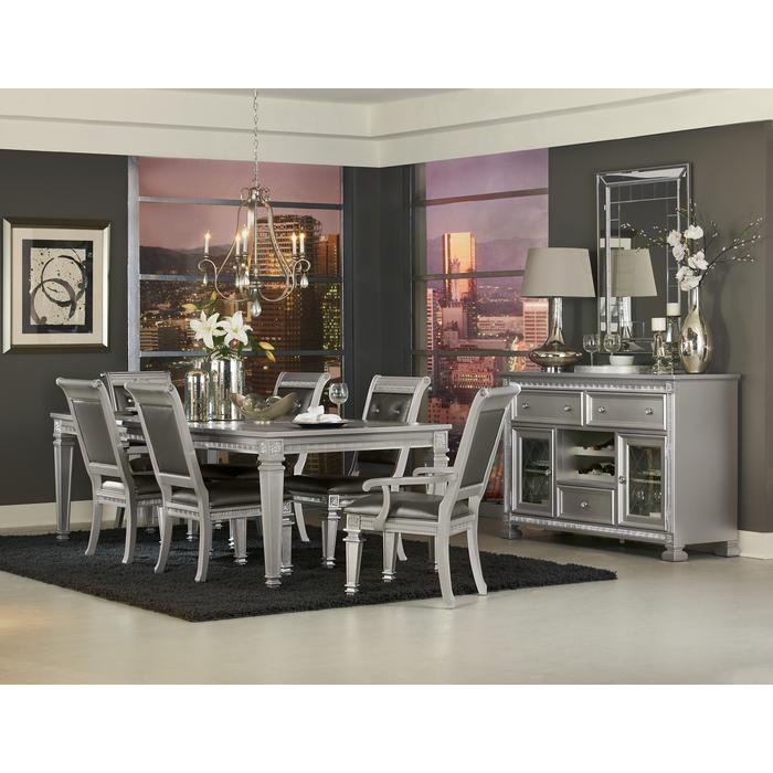 Bevelle Silver Extendable Dining Table