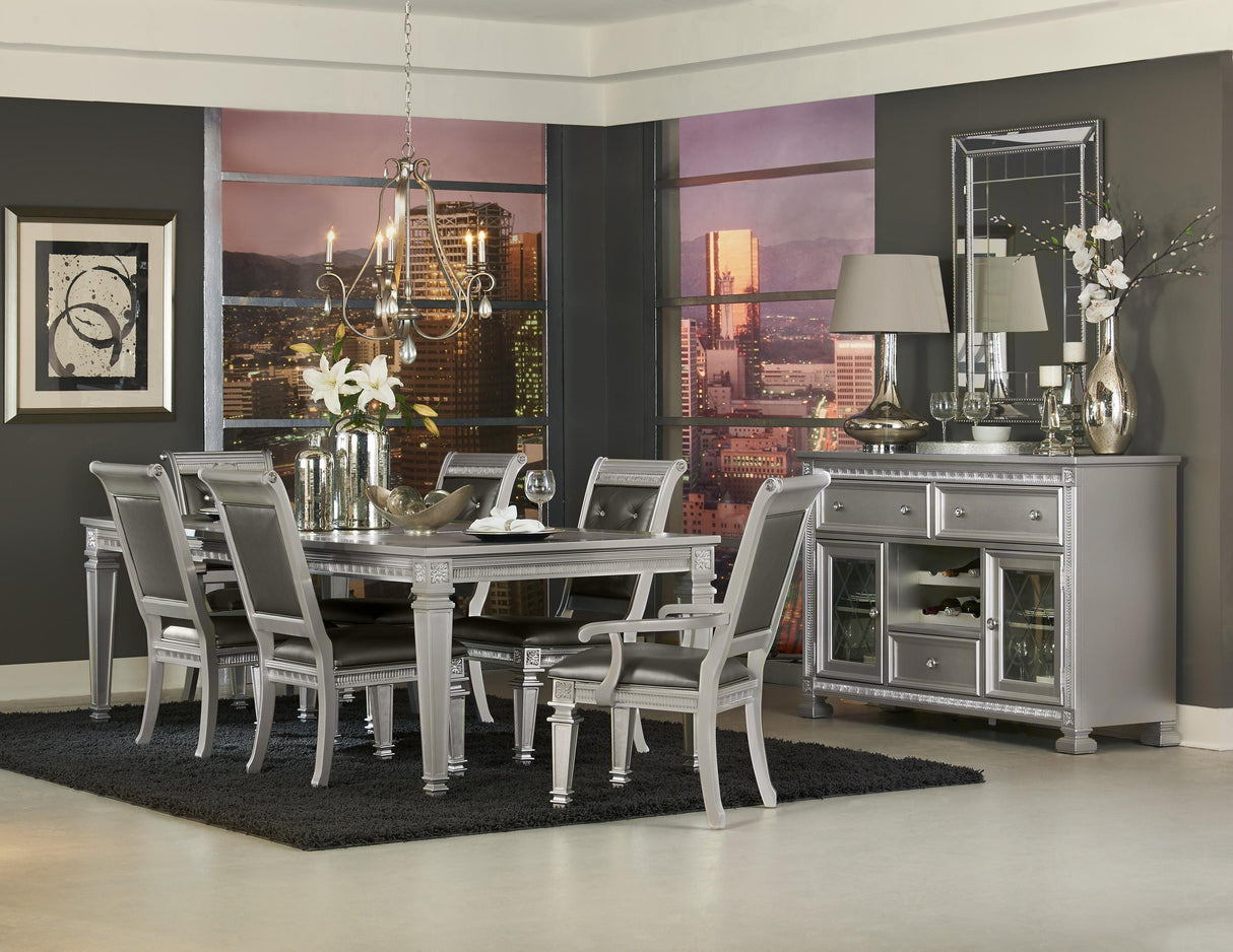Bevelle Silver Extendable Dining Table