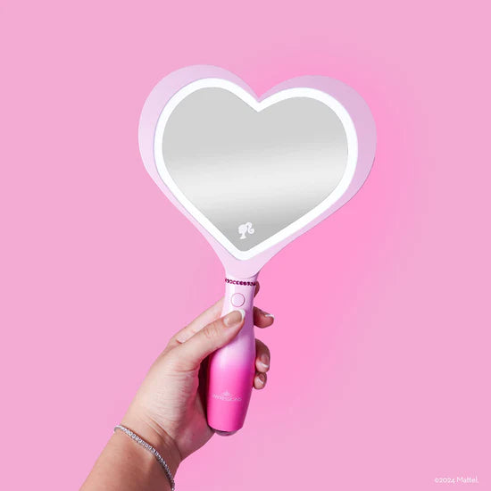 Barbie LED Handheld Makeup Mirror with Standing Base