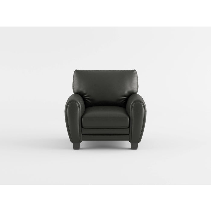 Rubin Dark Brown Faux Leather Chair