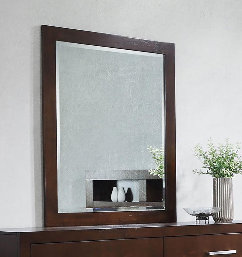 Jessica Rectangular Wall Mirror Cappuccino