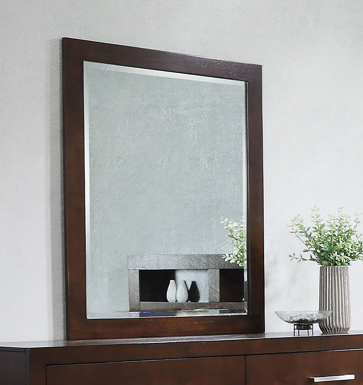 Jessica Rectangular Wall Mirror Cappuccino