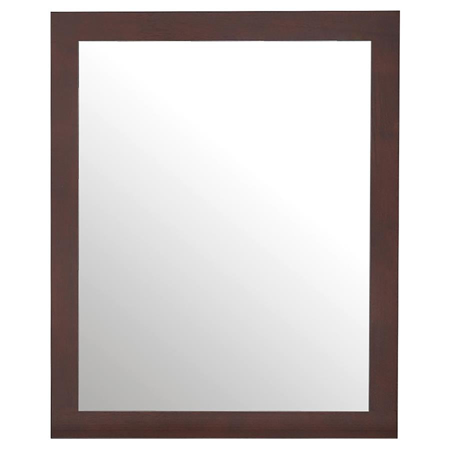 Jessica Rectangular Wall Mirror Cappuccino