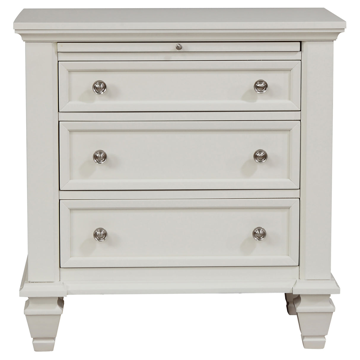 Sandy Beach 3-Drawer Nightstand White