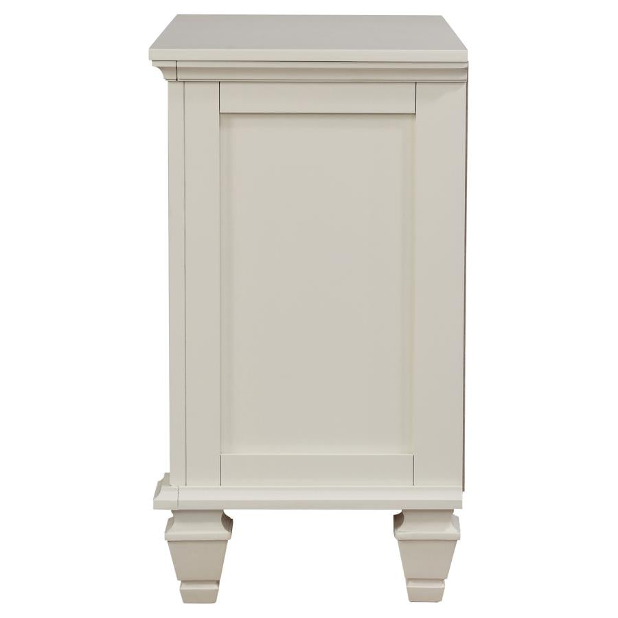 Sandy Beach 3-Drawer Nightstand White