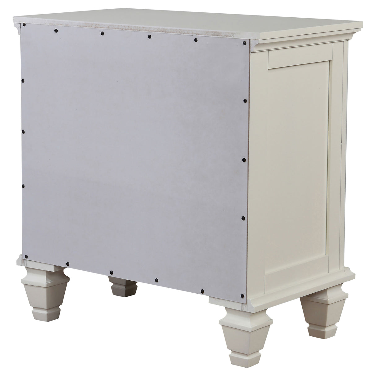 Sandy Beach 3-Drawer Nightstand White
