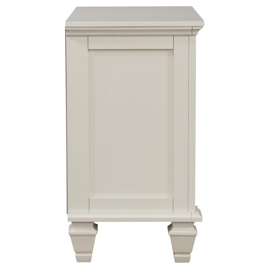 Sandy Beach 3-Drawer Nightstand White
