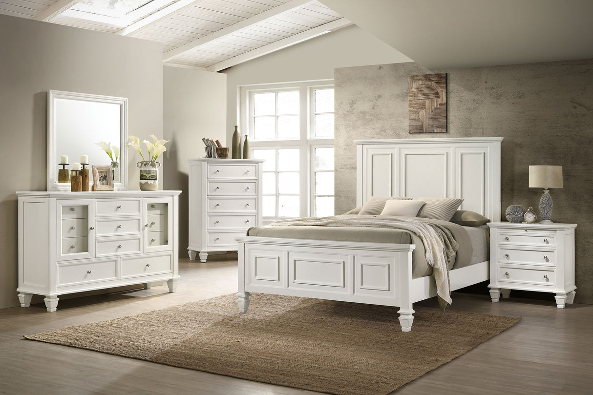 Sandy Beach 3-Drawer Nightstand White