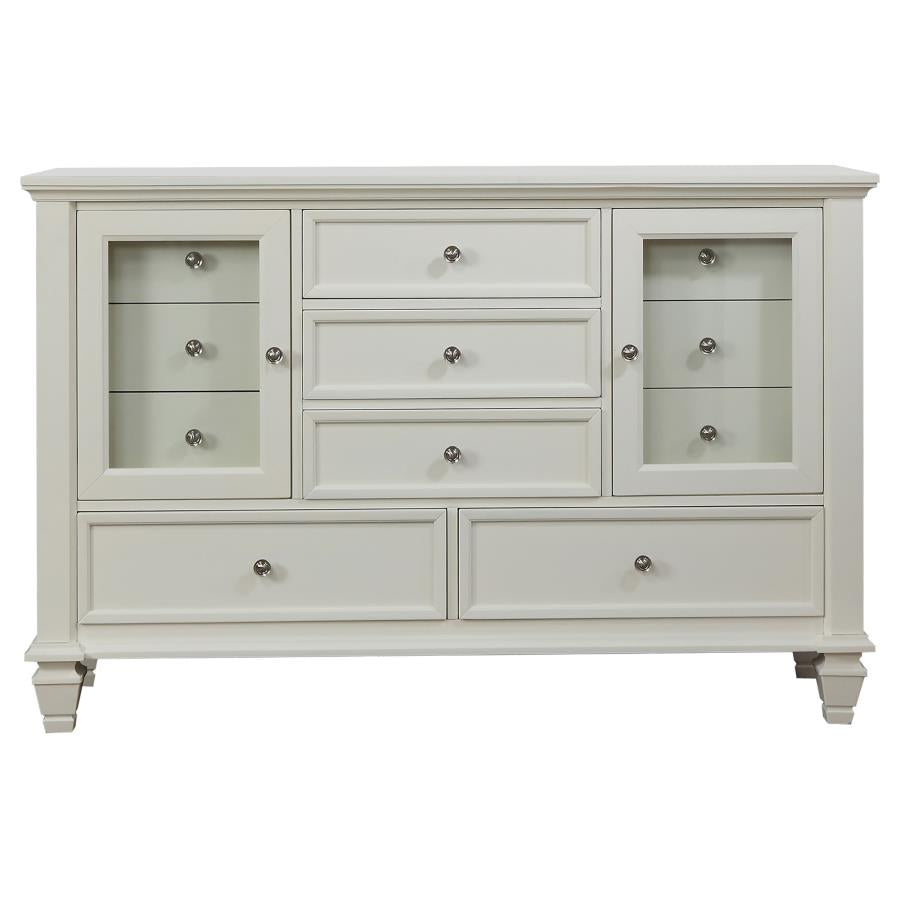 Sandy Beach 11-Drawer Rectangular Dresser White