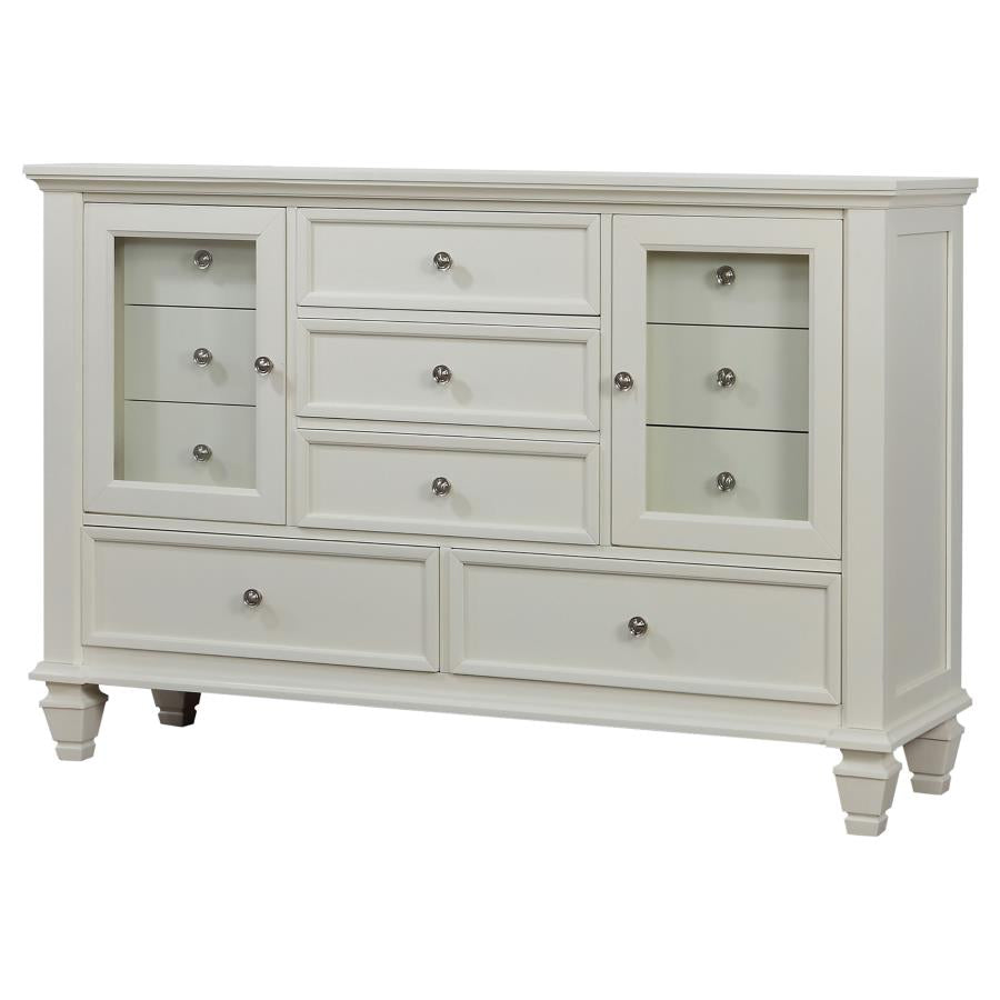 Sandy Beach 11-Drawer Rectangular Dresser White
