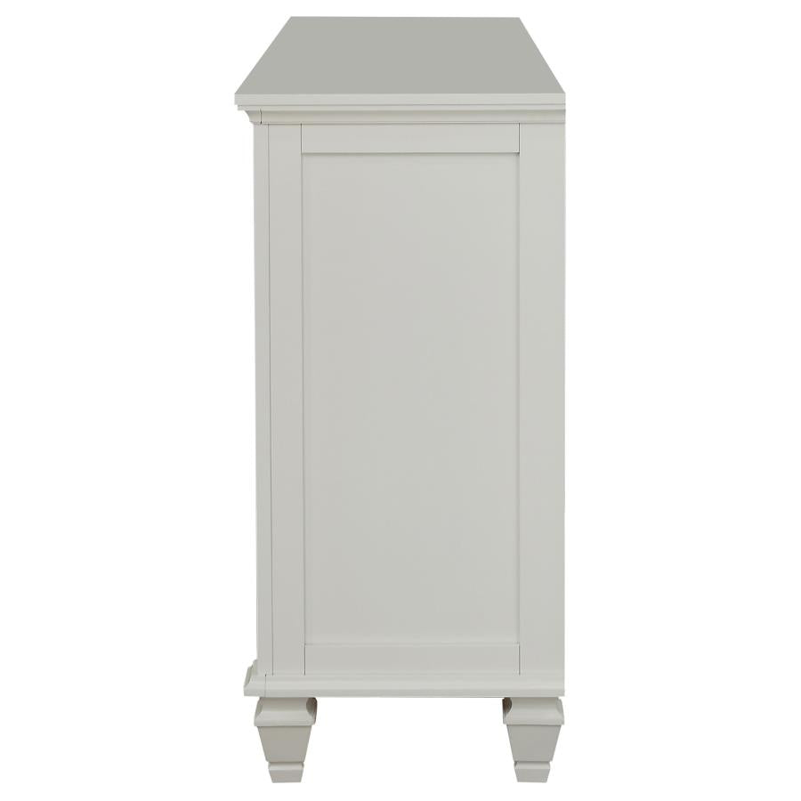 Sandy Beach 11-Drawer Rectangular Dresser White