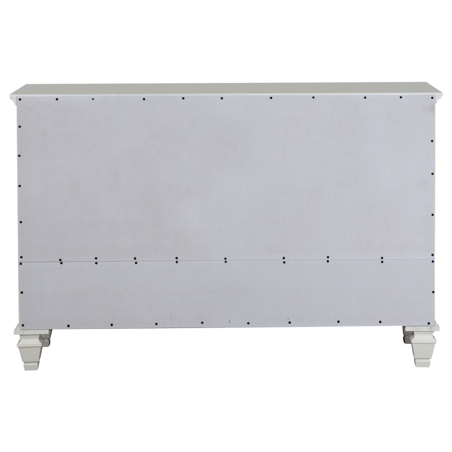Sandy Beach 11-Drawer Rectangular Dresser White