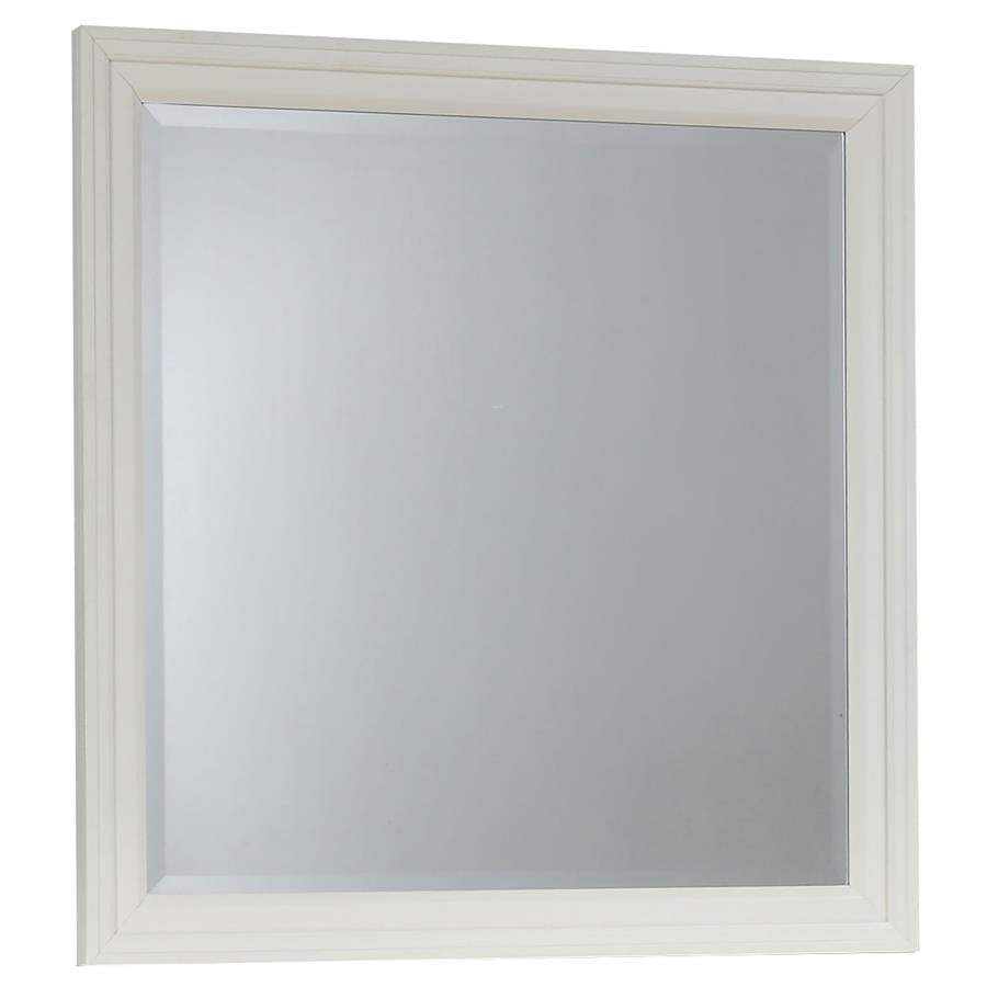 Sandy Beach Rectangular Mirror White