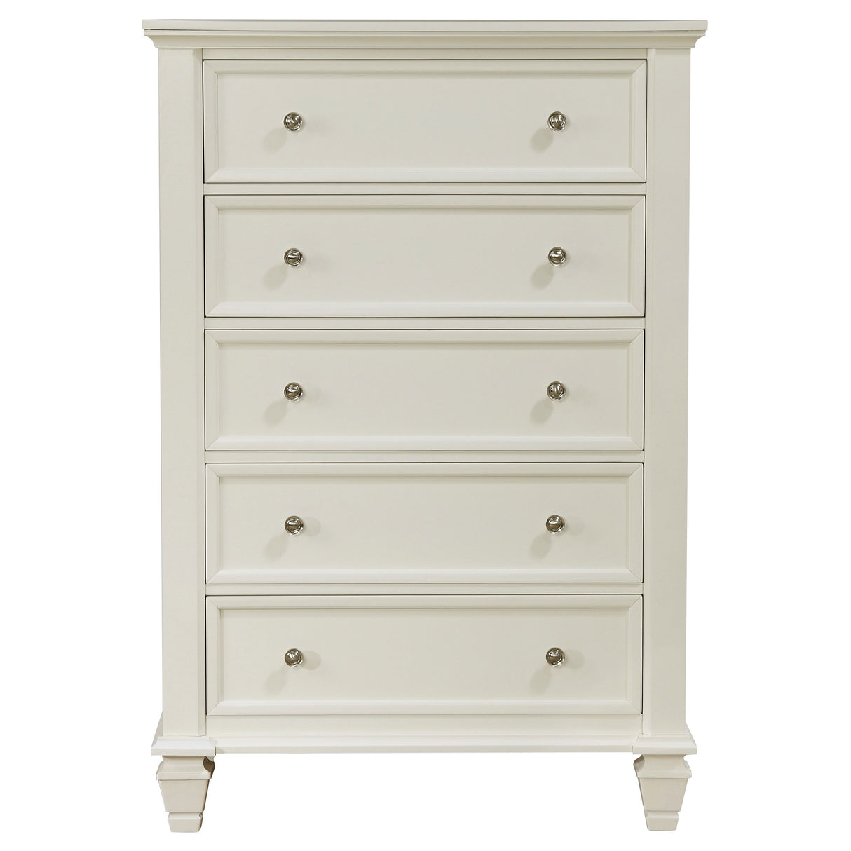 Sandy Beach 5-Drawer Rectangular Chest White