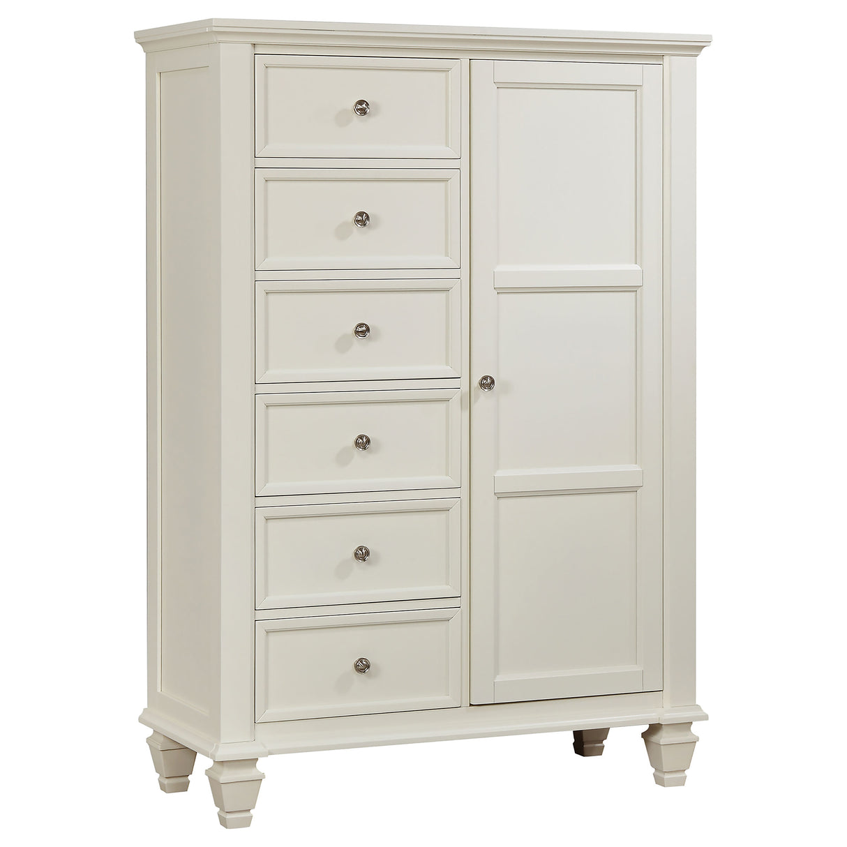 Sandy Beach 8-Drawer Door Chest Storage White