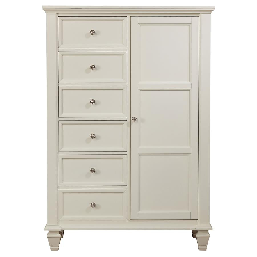 Sandy Beach 8-Drawer Door Chest Storage White