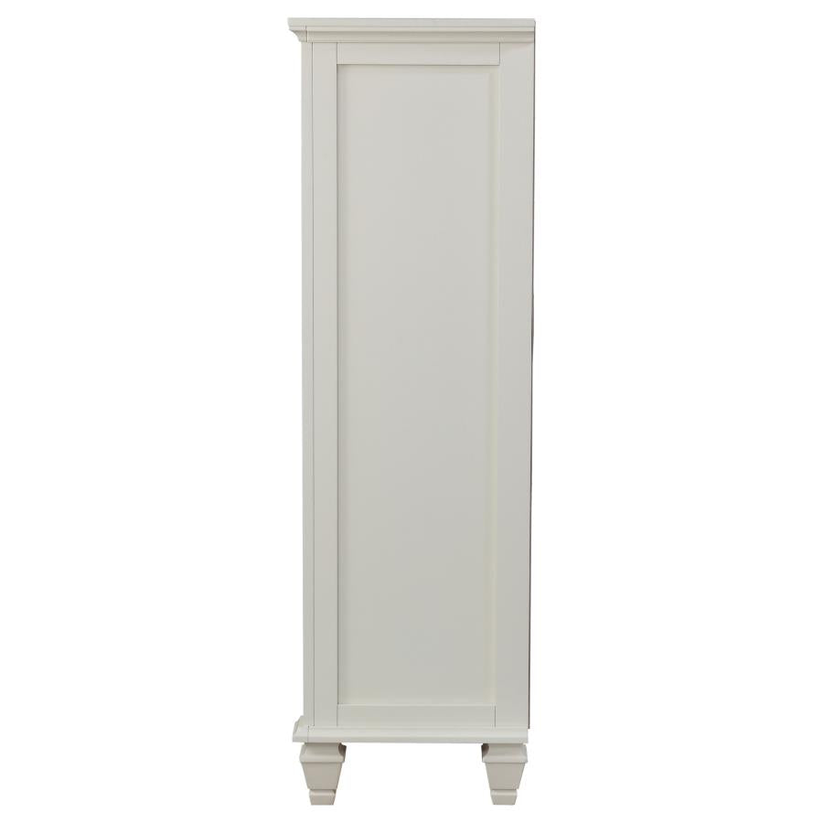 Sandy Beach 8-Drawer Door Chest Storage White
