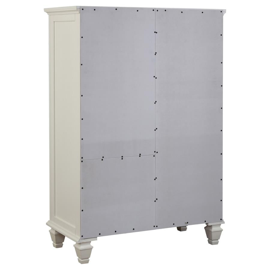Sandy Beach 8-Drawer Door Chest Storage White