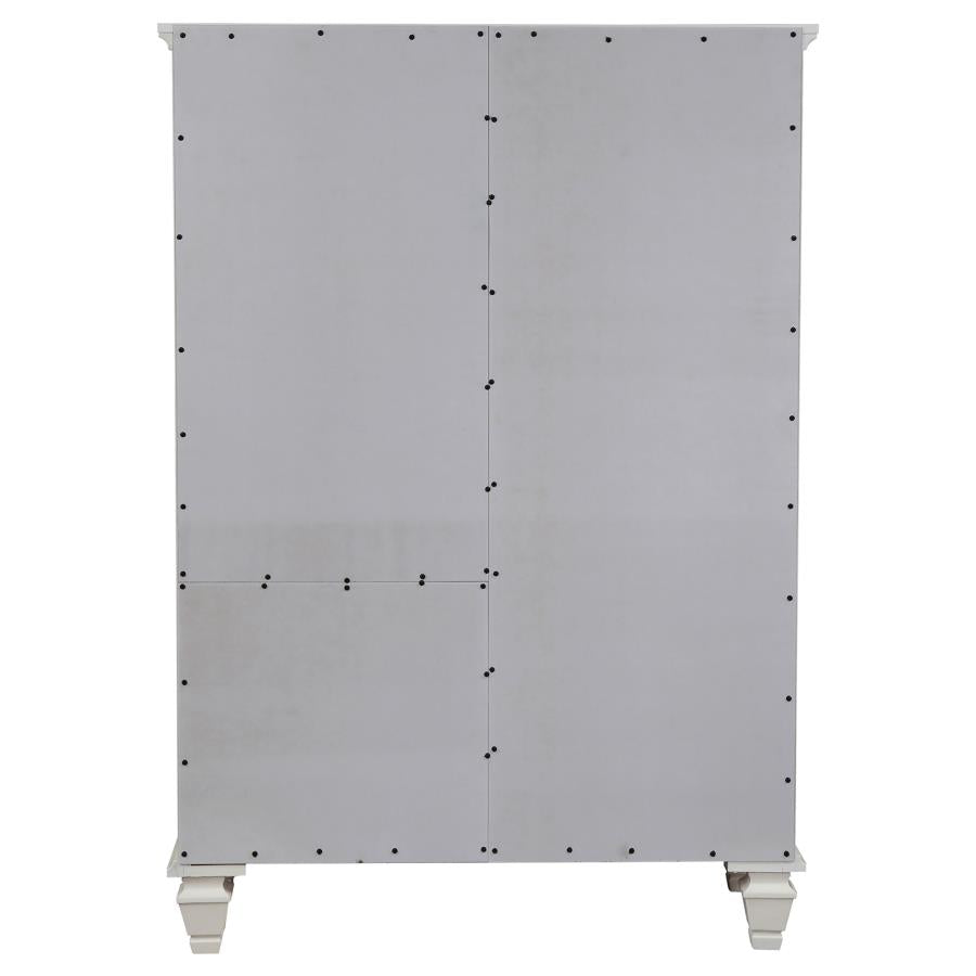 Sandy Beach 8-Drawer Door Chest Storage White