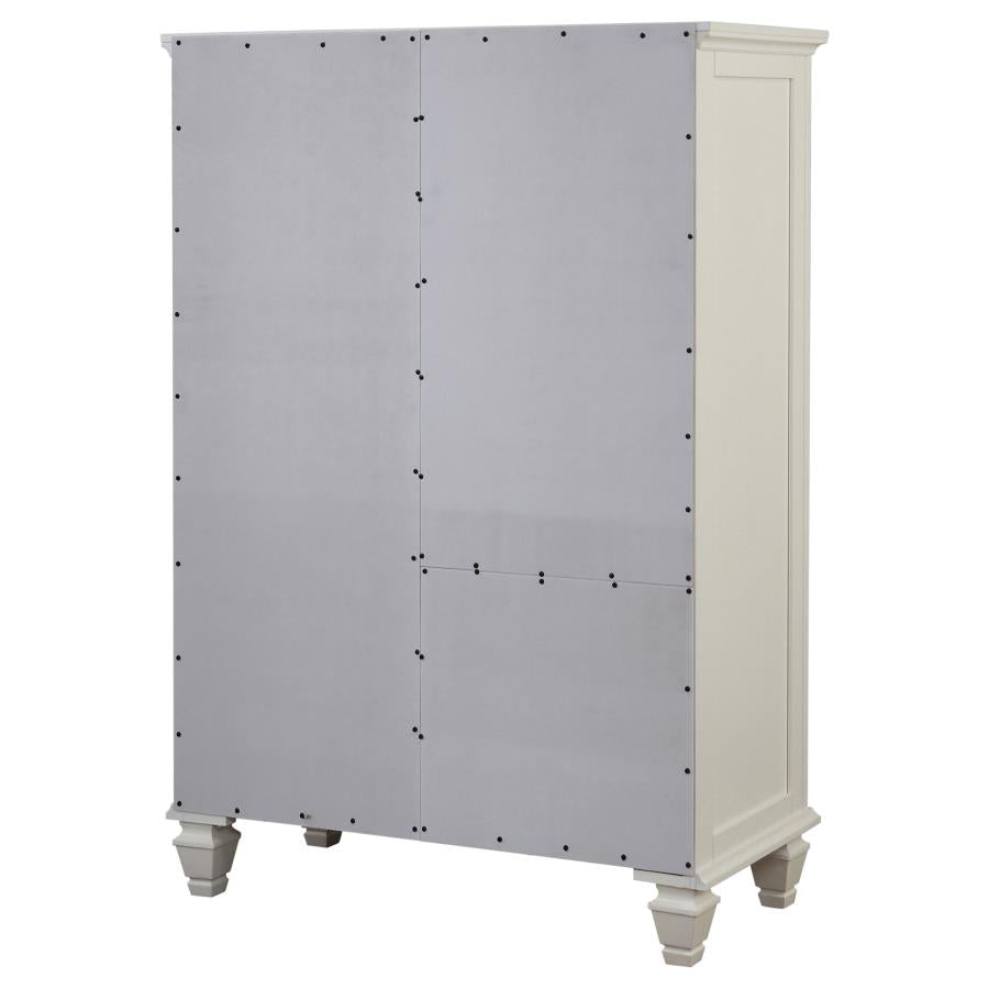Sandy Beach 8-Drawer Door Chest Storage White