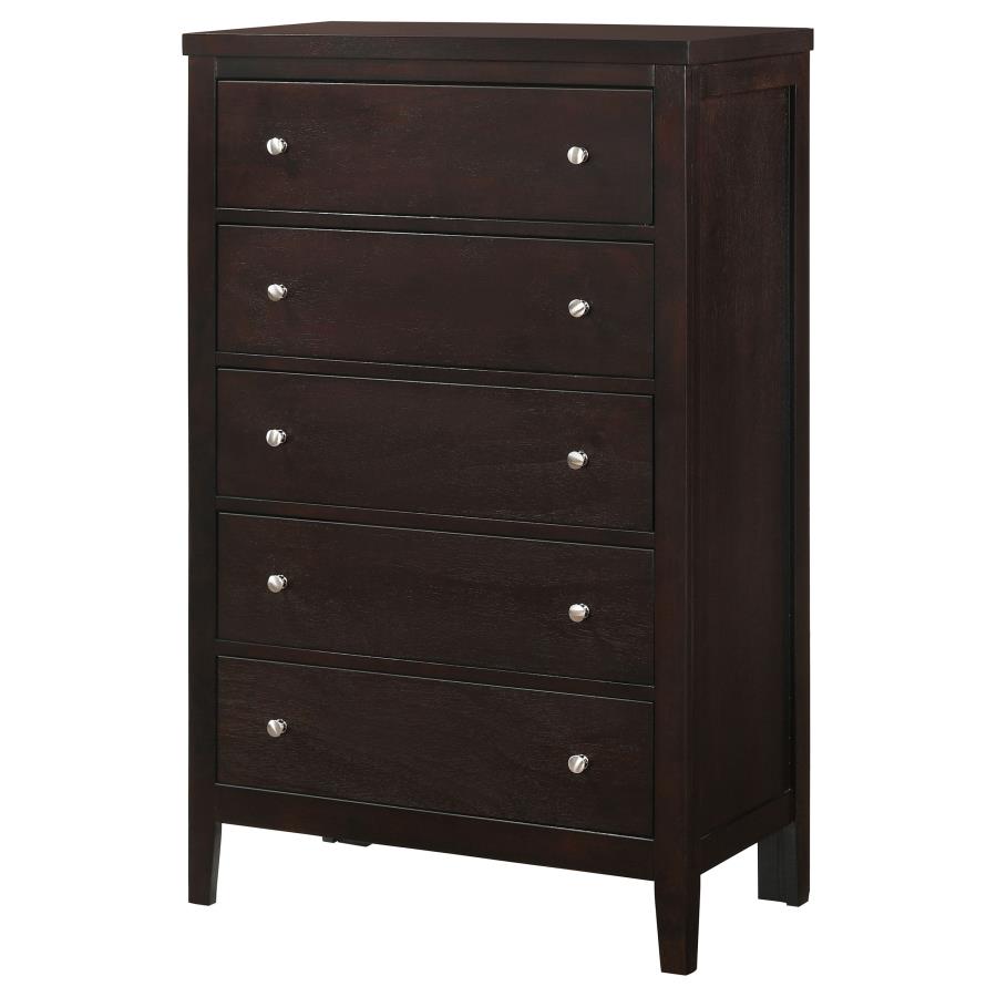 Carlton 5-Drawer Rectangular Chest Cappuccino