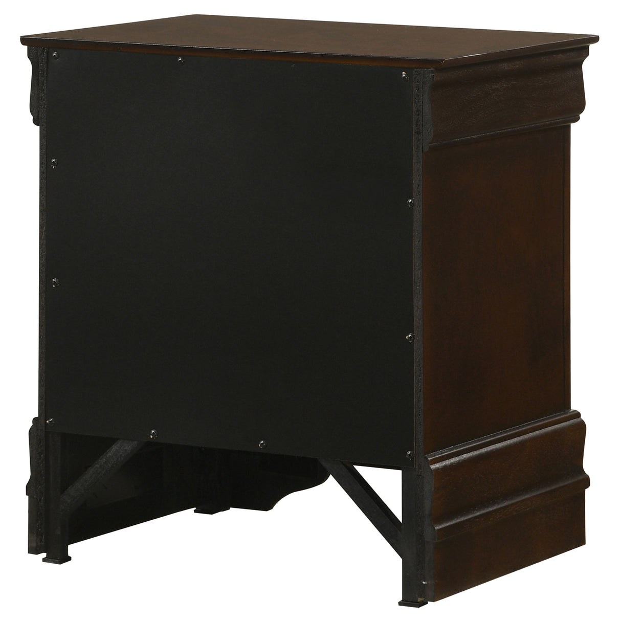 Louis Philippe 2-Drawer Nightstand Cappuccino