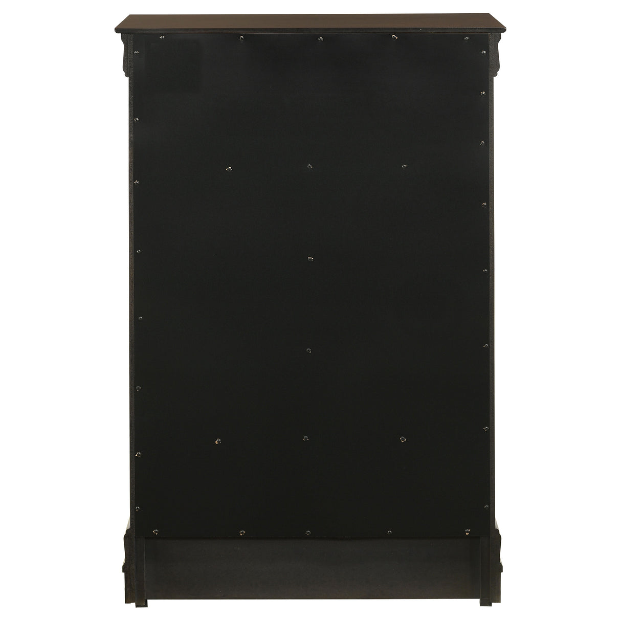 Louis Philippe 5-Drawer Chest With Silver Bails Cappuccino