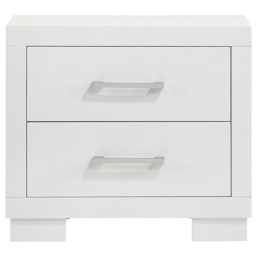 Jessica 2-Drawer Nightstand White