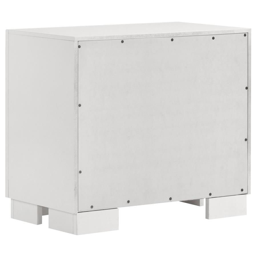 Jessica 2-Drawer Nightstand White