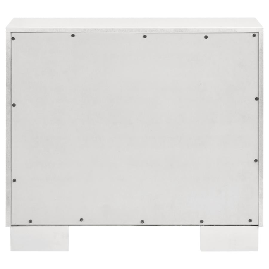 Jessica 2-Drawer Nightstand White