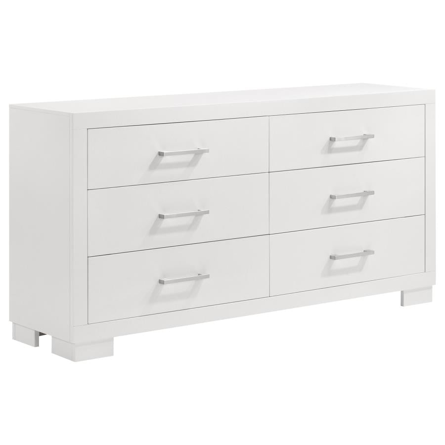 Jessica 6-Drawer Dresser White