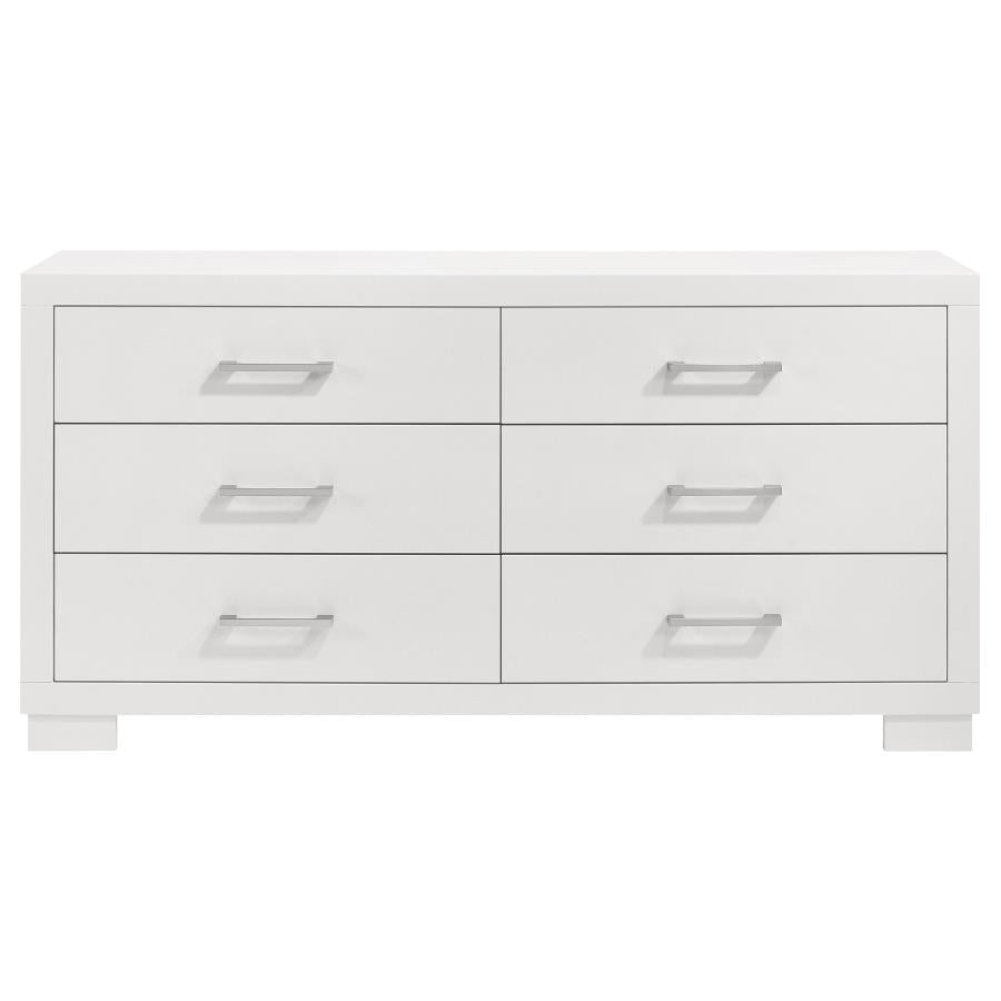 Jessica 6-Drawer Dresser White