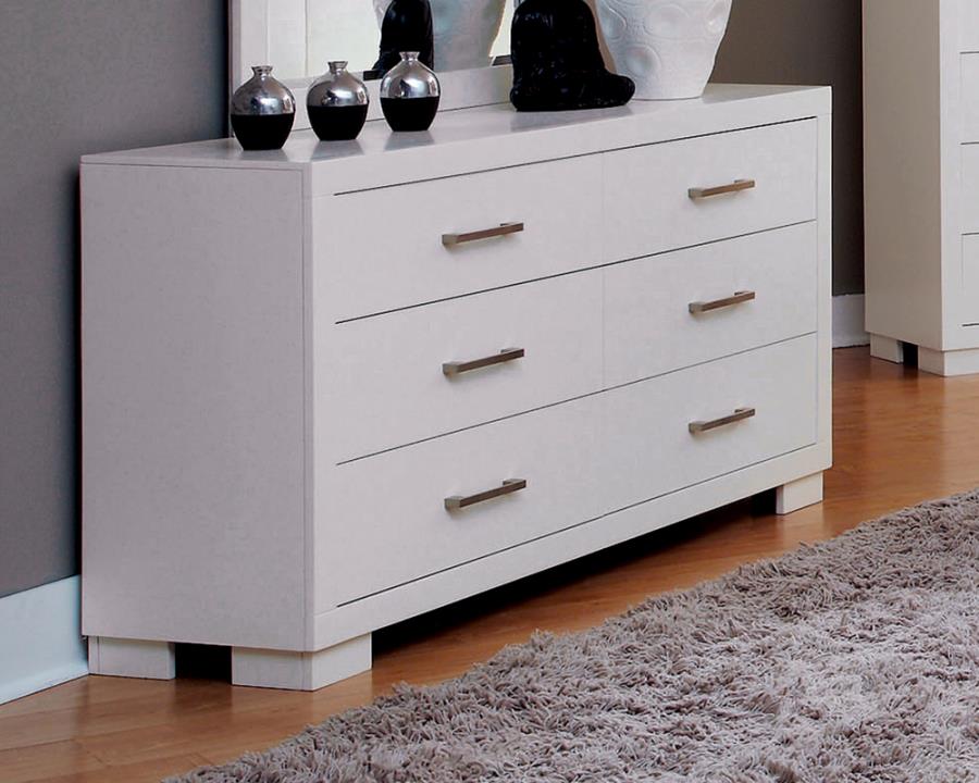 Jessica 6-Drawer Dresser White