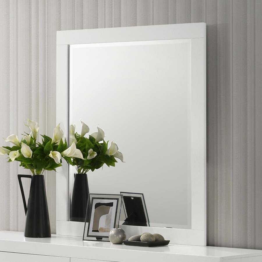 Jessica Rectangular Mirror White