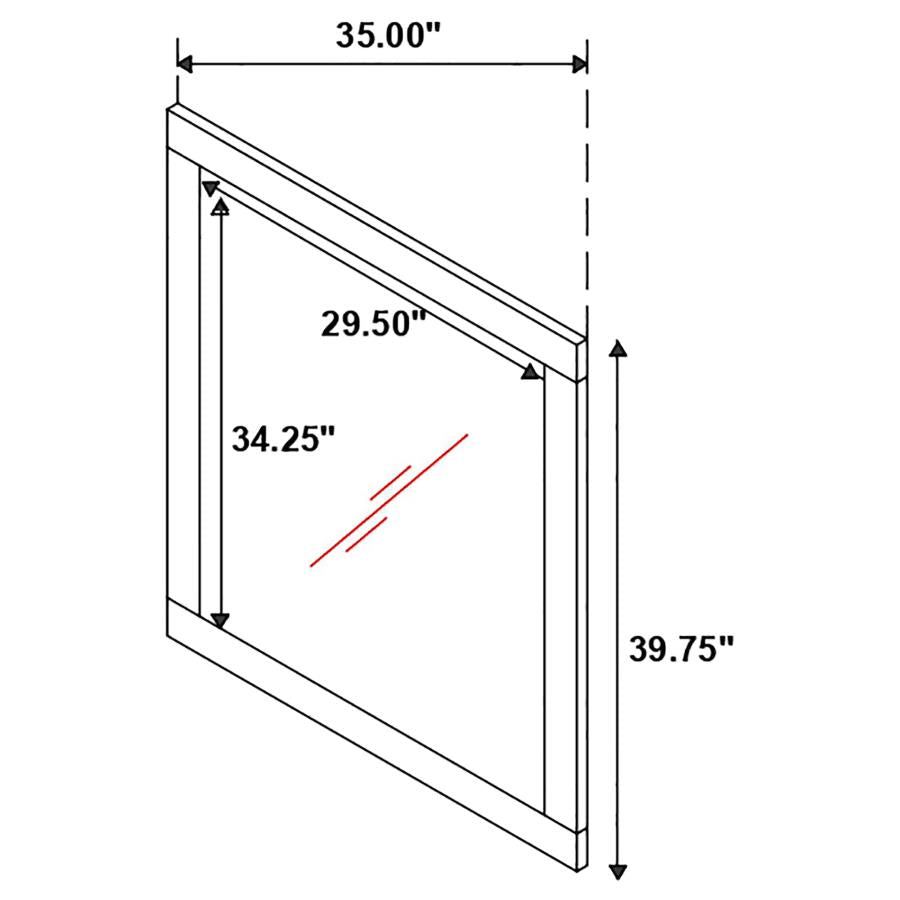 Jessica Rectangular Mirror White