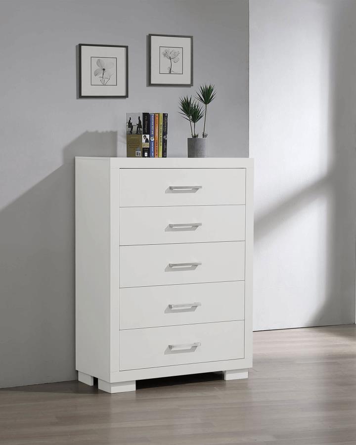 Jessica 5-Drawer Chest White