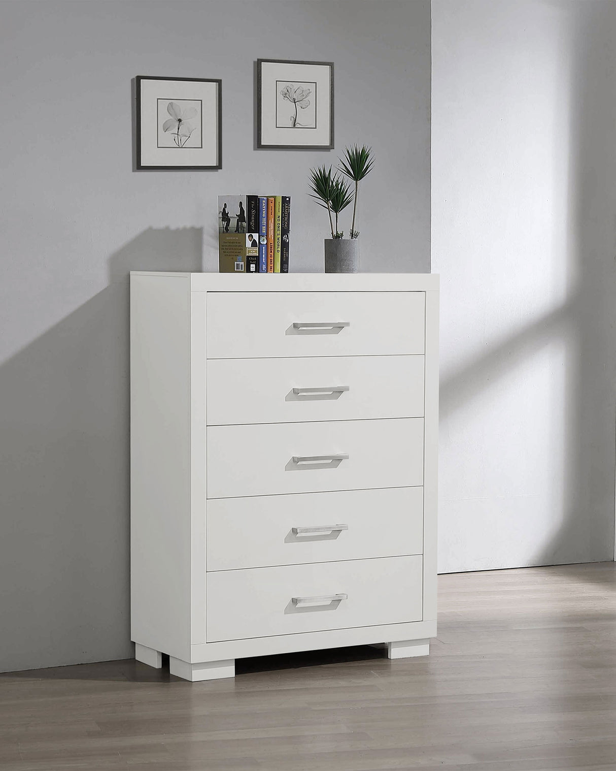 Jessica 5-Drawer Chest White