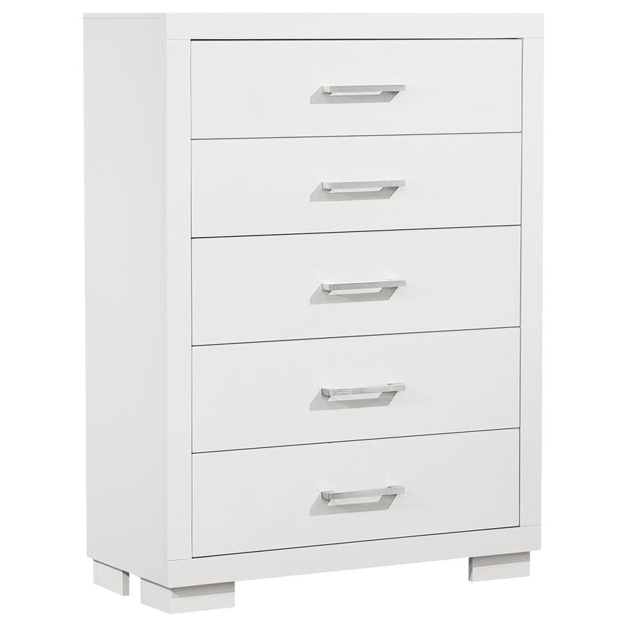 Jessica 5-Drawer Chest White