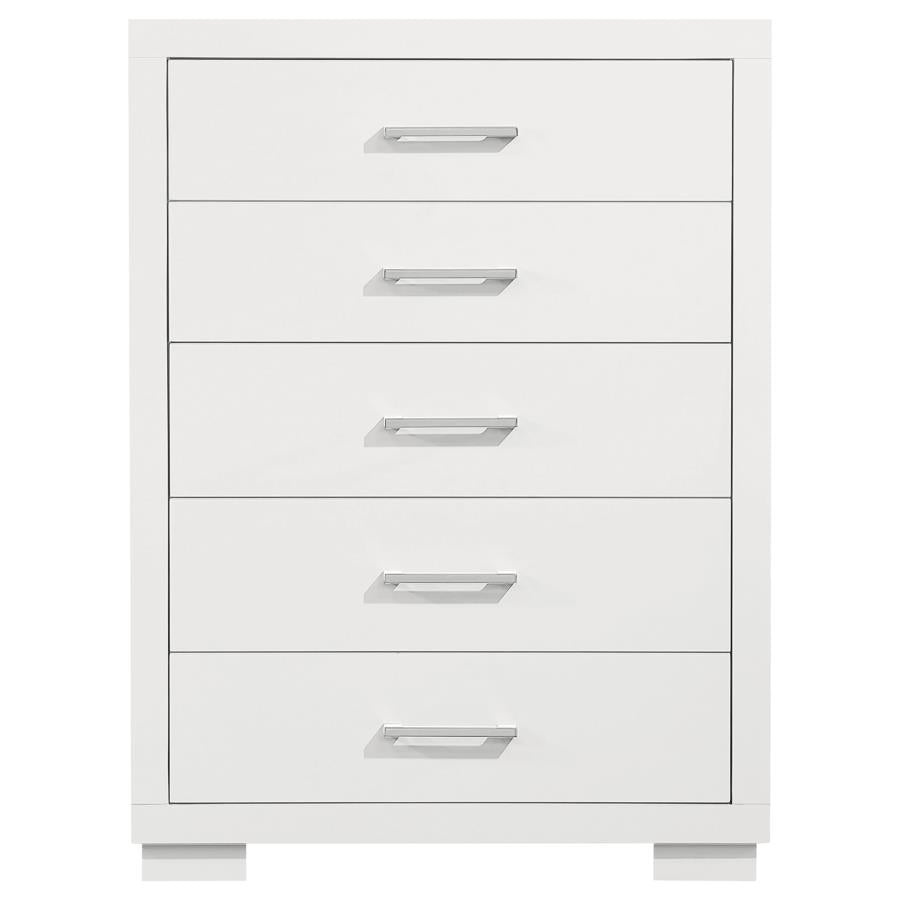 Jessica 5-Drawer Chest White