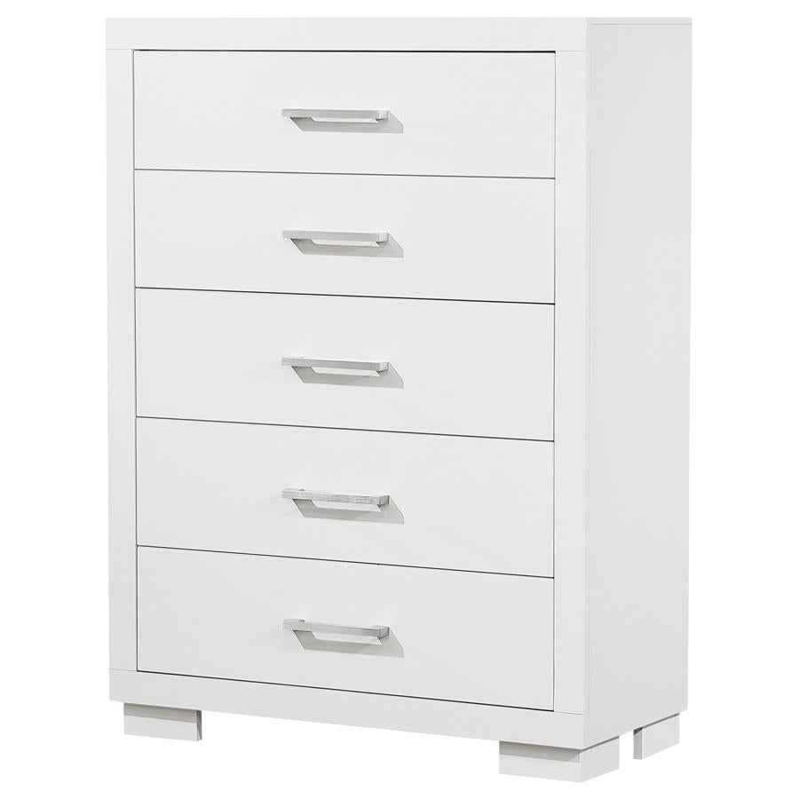 Jessica 5-Drawer Chest White