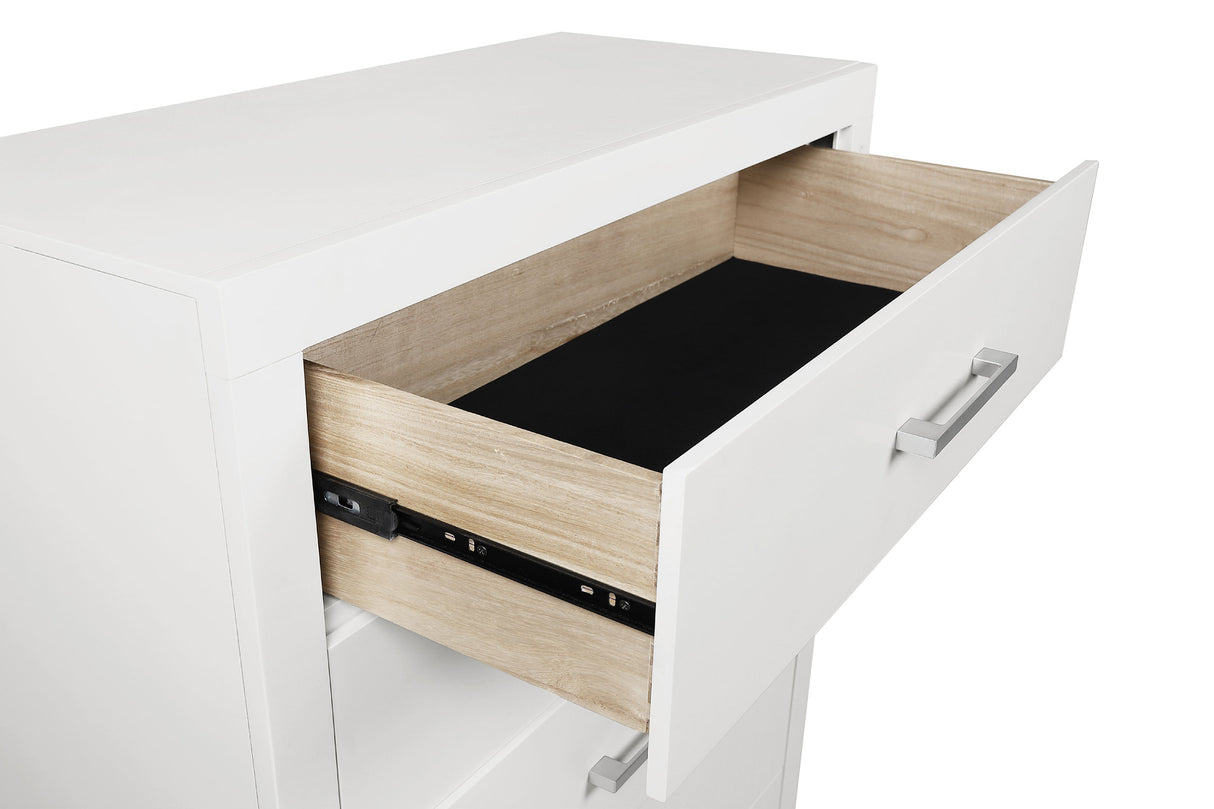 Jessica 5-Drawer Chest White