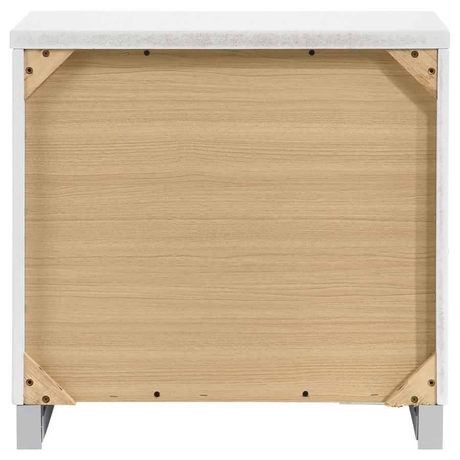 Felicity 2-Drawer Nightstand Glossy White