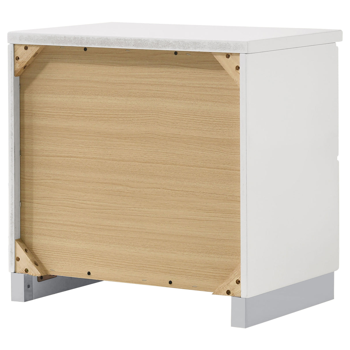 Felicity 2-Drawer Nightstand Glossy White