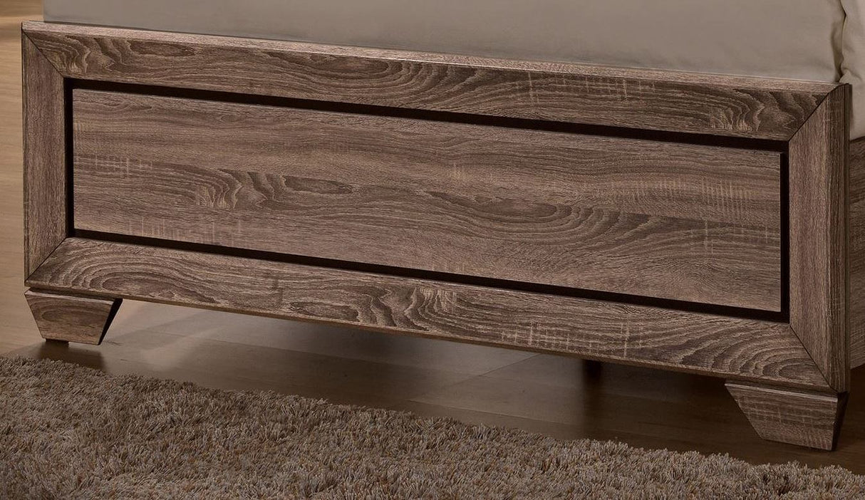 Kauffman Washed Taupe Panel Storage Bedroom Set