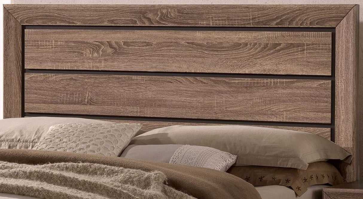 Kauffman Washed Taupe Panel Storage Bedroom Set