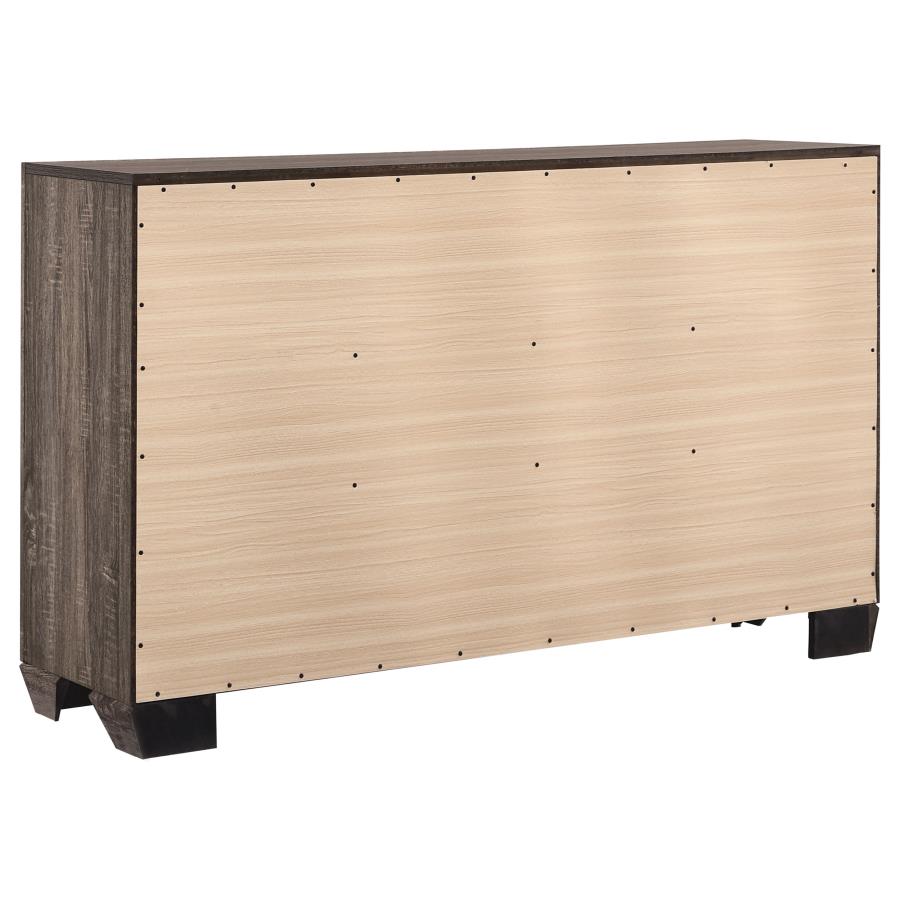 Kauffman 6-Drawer Dresser Washed Taupe