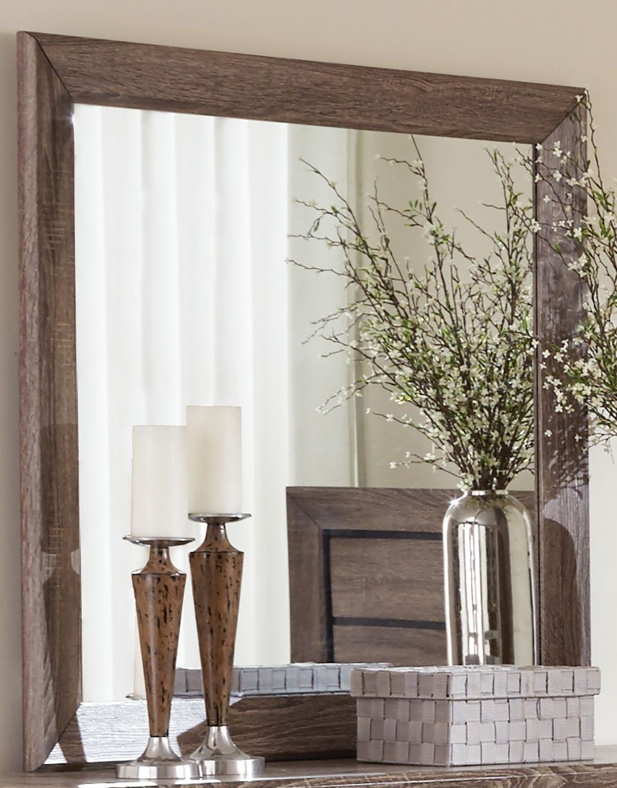 Kauffman Washed Taupe Panel Storage Bedroom Set