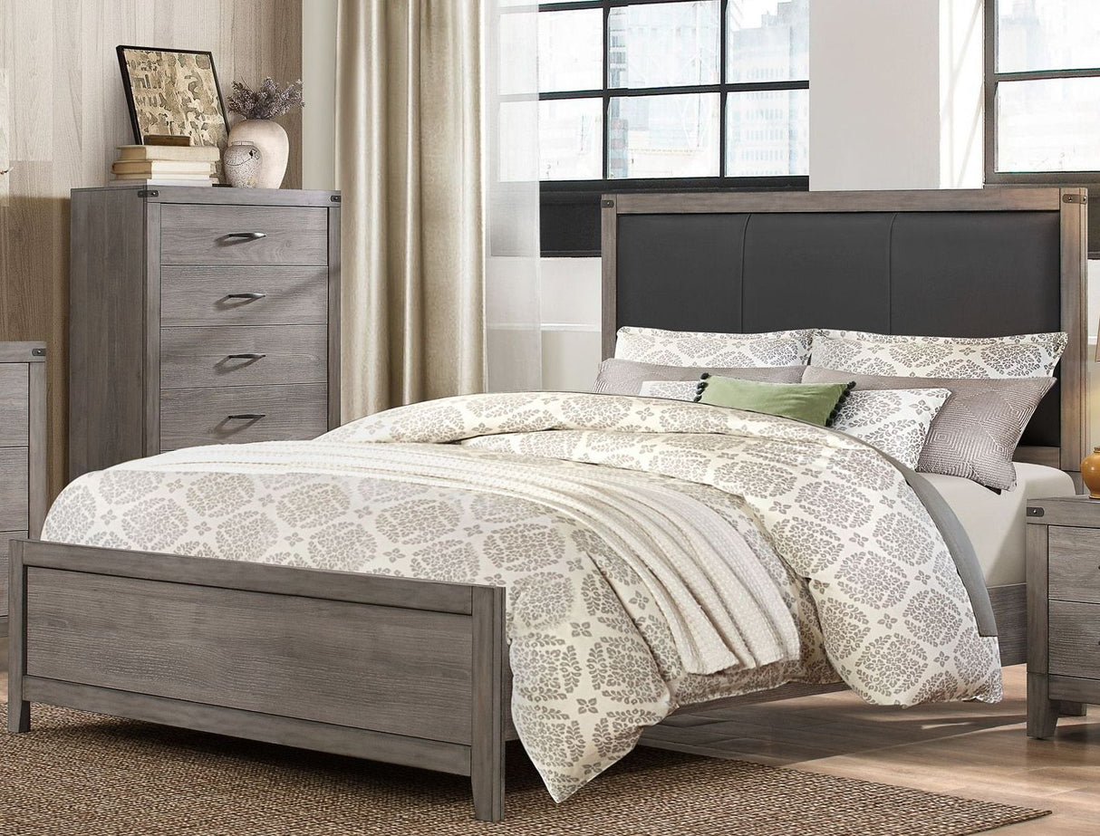 Woodrow Black Upholstered Panel Bedroom Set